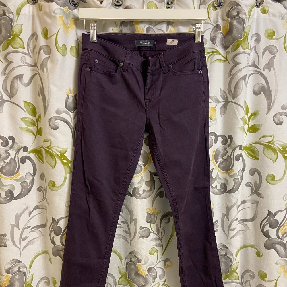 Women's Purple Liza Skinny Straight Leg Jean
